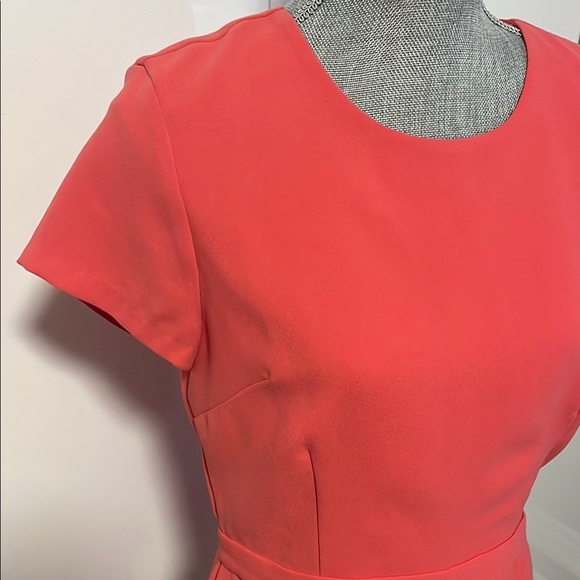 BANANA REPUBLIC Coral Zip Up Dressy Short Sleeve Romper, Size 10P - Picture 2 of 9
